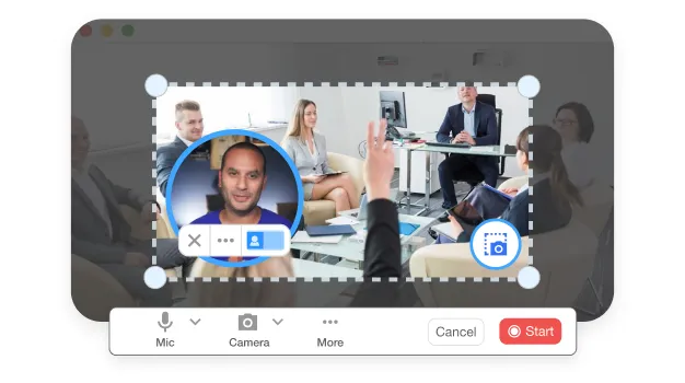 Record screen or webcam with the Education Video Creator by Visla for explainer or teaching videos.